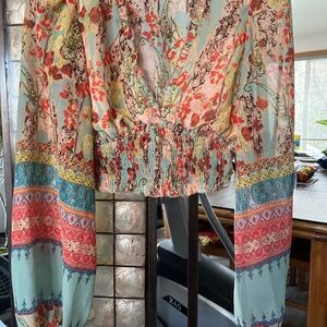 Boho cropped blouse